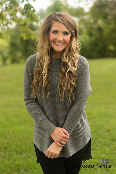 Cream Of The Crop Sweater - Cool Gray