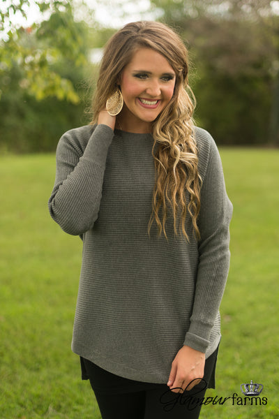 Cream Of The Crop Sweater - Cool Gray