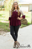 Crimson Moon Top - Burgundy