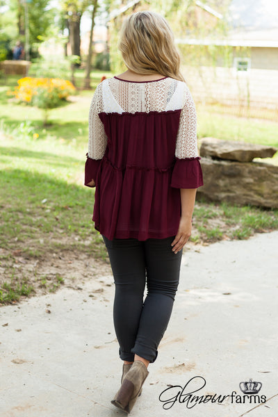 Crimson Moon Top - Burgundy