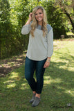 Crossing Paths Top - Oatmeal/Navy