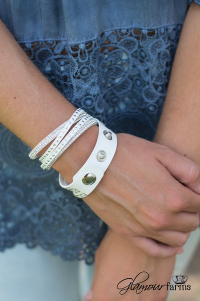 *1 LEFT* Dallas Wrap Bracelet - White