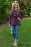 Dawson Cold-Shoulder Top - Burgundy