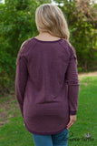 Dawson Cold-Shoulder Top - Burgundy
