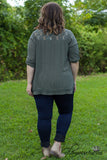 Curvy| Day Dream In Lace Top - Olive