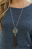 Day Dreaming Necklace - Worn Silver/Brown