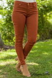 Della Sateen Skinny Jean - Rust