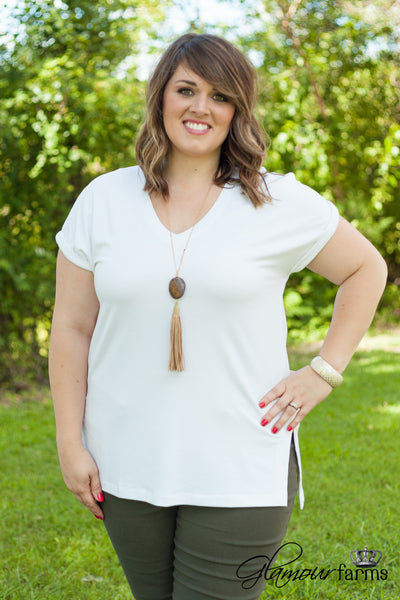 Curvy| Dressed To A Tee - White