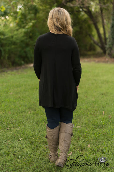 Ease Into It Tunic - Black