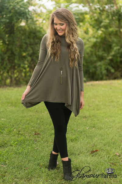 Ease Into It Tunic - Olive