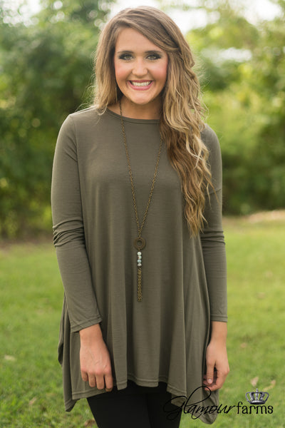 Ease Into It Tunic - Olive
