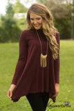 Ease Into It Tunic - Wine