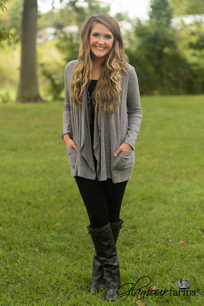 Easy Living Cardigan - Heather Gray