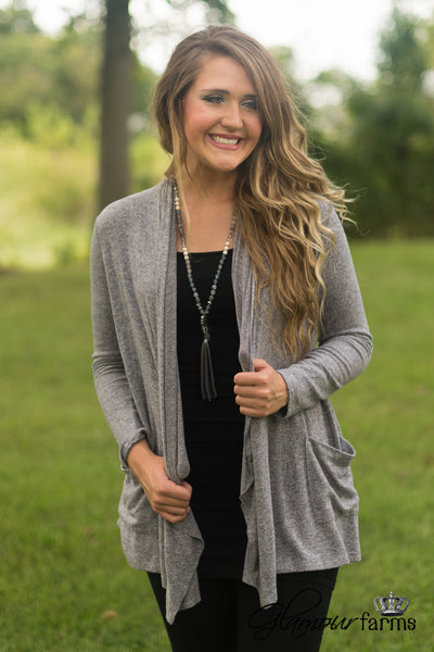 Easy Living Cardigan - Heather Gray