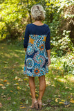 Ellen Floral Tunic/Dress - Navy