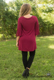 Elsie Lace Tunic - Burgundy