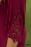 Elsie Lace Tunic - Burgundy
