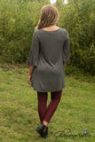 Elsie Lace Tunic - Dark Gray