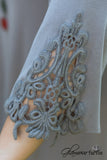 Curvy| Elsie Lace Tunic - Mocha