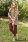 Elsie Lace Tunic - Mocha