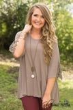Elsie Lace Tunic - Mocha