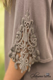 Elsie Lace Tunic - Mocha