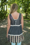End Of Summer Stroll Tunic/Dress - Dark Gray