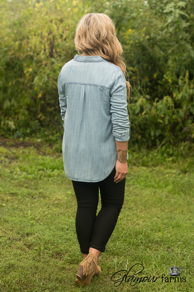 Faithful Blue Denim Shirt - Light Wash