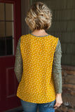 *RESTOCK* Fern Creek Top - Olive/Mustard