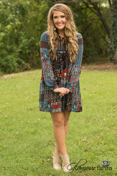 Fleetwood Floral Tunic/Dress - Black/Multi