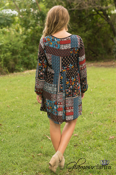 Fleetwood Floral Tunic/Dress - Black/Multi