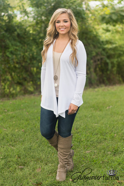 Forever Classic Cardigan - White