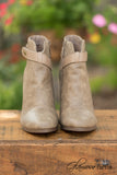 Gail Belted Ankle Bootie - Beige