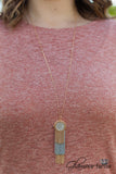 Give It A Glance Necklace - Light Gray/Gold