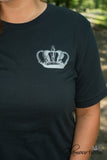 Curvy| Glamour Farms Logo Tee - Black