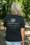 Curvy| Glamour Farms Logo Tee - Black