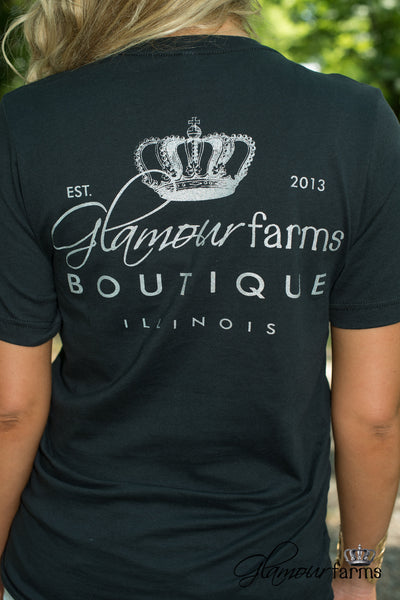 Glamour Farms Logo Tee - Black