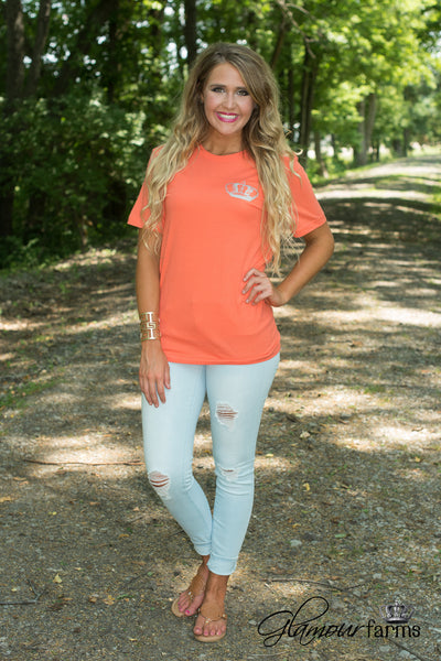 Glamour Farms Logo Tee - Coral