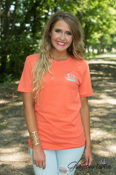Glamour Farms Logo Tee - Coral