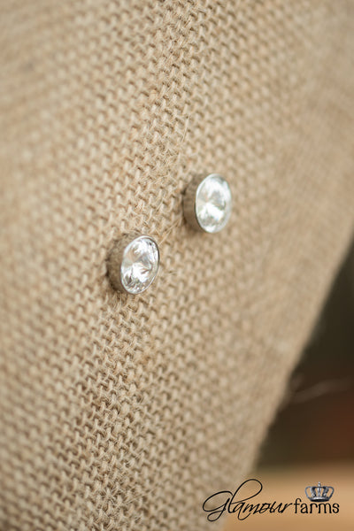 Gorgeous Glimmer Earrings - Clear/Rhodium