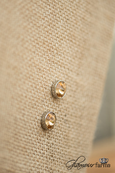 Gorgeous Glimmer Earrings - Light Topaz/Rhodium