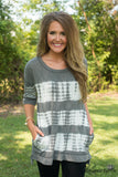 Gray Skies At Night Top/Tunic - Dark Gray