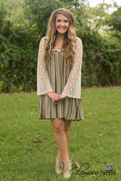 Greenlee Tunic/Dress - Olive/Multi