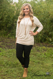 Harper Mainstay Sueded Top - Khaki