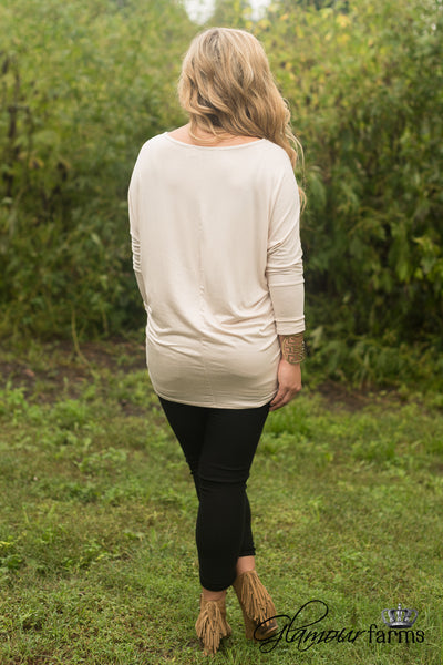 Harper Mainstay Sueded Top - Khaki