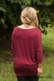 Harper Mainstay Sueded Top - Wine