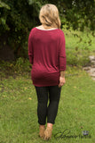 Harper Mainstay Sueded Top - Wine