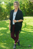 Heirloom Fringe Cardigan - Black