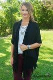 Heirloom Fringe Cardigan - Black