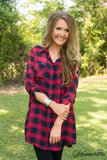 Highland Plaid Tunic - Red